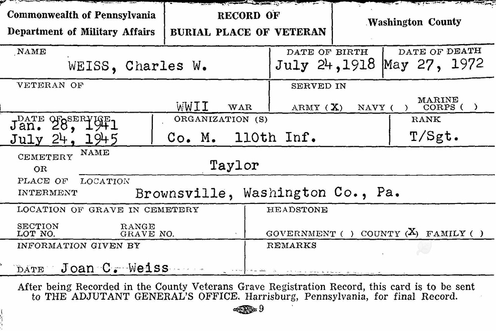 veteran burial